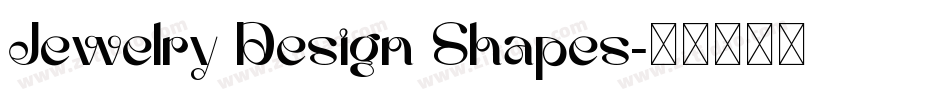 Jewelry Design Shapes字体转换
